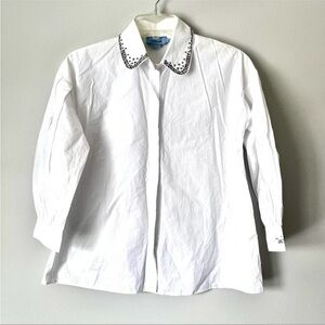 Mimisol girls beaded white blouse